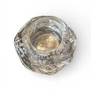 Snowball votive crystal by kosta boda
